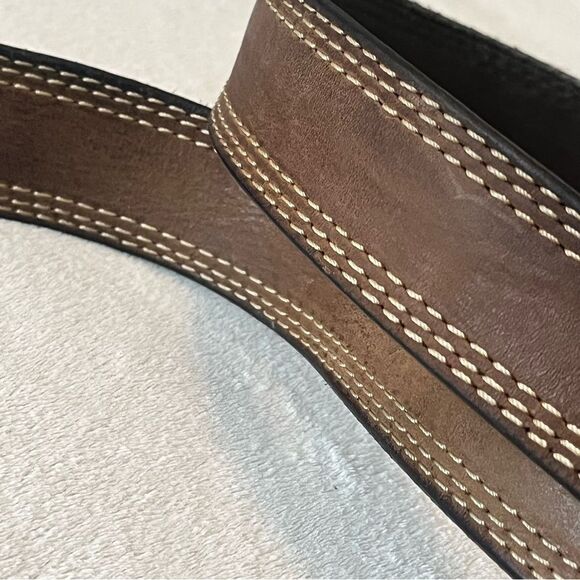 Carhartt Brown Cowhide Leather Belt SZ 45 - Picture 6 of 9